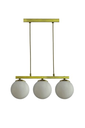 Sezar White Living Room - Kitchen - Bedroom Glass Antique Modern Design 3-Piece Chandelier LA12000030 - Modavize