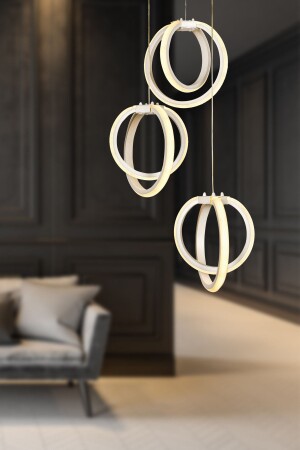 Sezen Ledli 3. Chandelier White BEG0088BEG03 - Begüsa