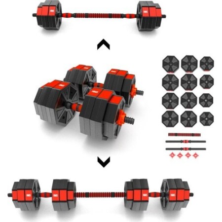 SGC20 kompozit halter ve dambıl seti HMS - 30 kg - HMS