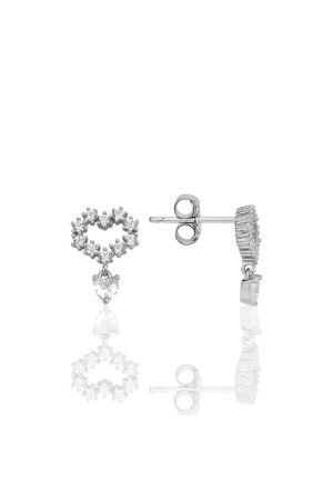 أوقات قلبية من الروديوم والزيركون من الفضة SGTL12335RODAJ - Söğütlü Silver
