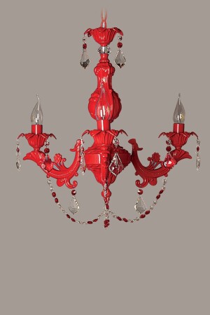 Shah 3-Piece Red Chandelier 3065-26-03 - Umur Aydınlatma