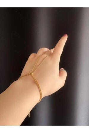 Shahmeran Love-Serie aus Stahl mit Goldkette - Sevgili Taki