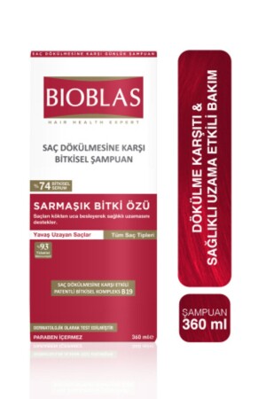 Shampoo for Slow Growing Hair Against Hair Loss 360 Ml with Ivy Extract - Bioblas
