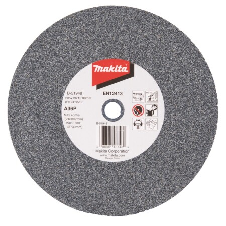 Sharpening disc MAKITA 205x19x15.88mm A36P - Makita Accessories
