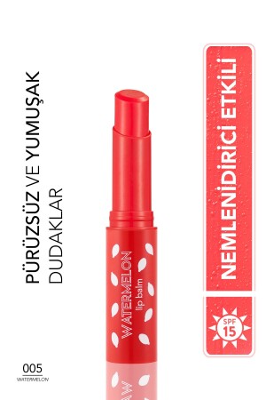 Shea ve Kakao Yağı İçeren Stik Renkli Dudak Nemlendiricisi - Lip Balm -005 WATERMELON-8690604555406 0313101 - Flormar