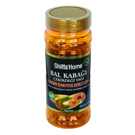 Shiffa Home Bal Kabağı Çekirdeği Yağı Soğuk Pres 1000 Mg x 100 Kapsül - Aksuvital