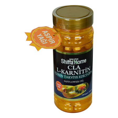 Shiffa Home Cla L-Karnitin Aspir Yağı Yumuşak 1000 Mg x 100 Kapsül - Aksuvital