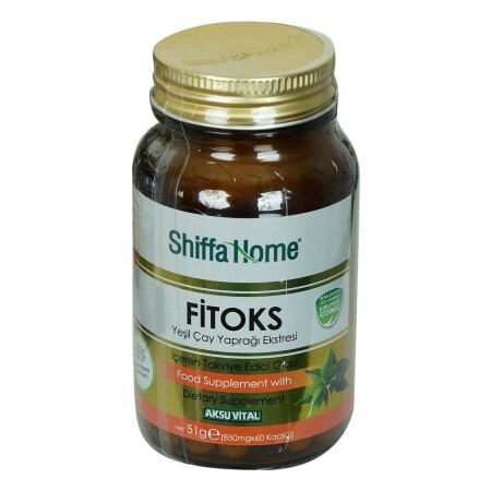 Shiffa Home Fitoks Yeşil Çay Yaprağı Ekstresi Diyet Takviyesi 850 Mg x 60 Kapsül - Aksuvital