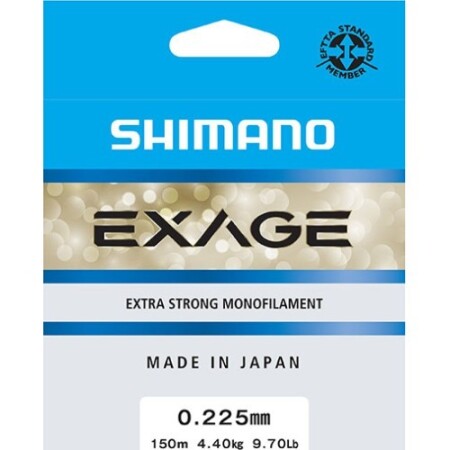 Shimano Exage Schnur, 150 m, 0,225 mm, 4,4 kg, grau - Shimano