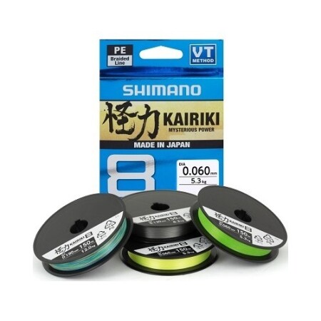 Shimano Kairiki 8 misina, 150m, 0.19mm, 12kg, sarı - Shimano