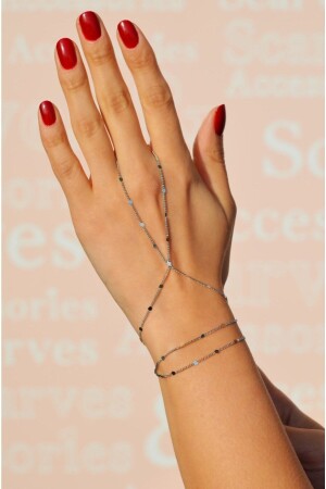Shimmering Thin Chain Shahmaran Silver Color - Sacce Scarves&Accessories