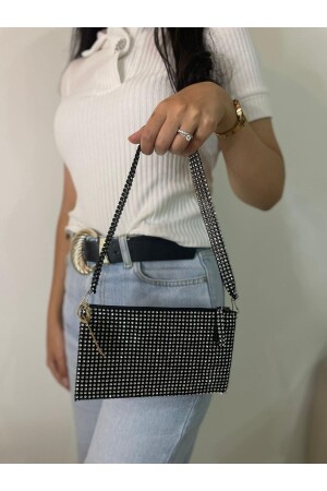 Shiny Shiny Hand Evening Bag with Shiny Stone Leather Lining - Smy Bag