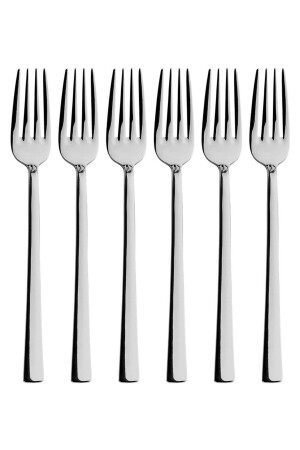 Shiny Silver Dessert Fork 6 Pieces, Stainless Steel Breakfast Fork Set, Boxed Set - Kitchen Design Lab