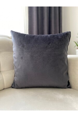 Shiny Velvet Textured Anthracite Throw Pillow Case 40x40 Cm - Parla Life