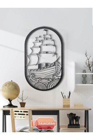 Ship Laser Cut Metal Painting - Tasagram