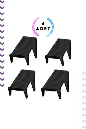 Shoe Ramp - 4-Piece Narrow Shoe Organizer Black - Closet Organizer - Bimbambom