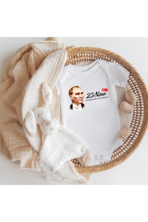 Short Sleeve 100% Cotton April 23 ATATÜRK Designed Bodysuit - Lotus Baby