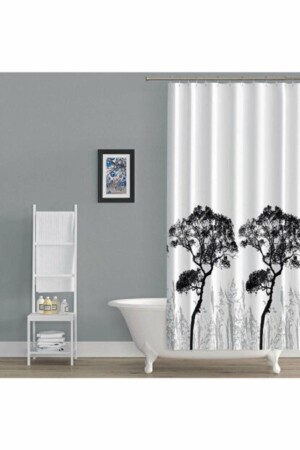 Shower Curtain 3391 Model Double Wings 2x 110x200cm - Tropik