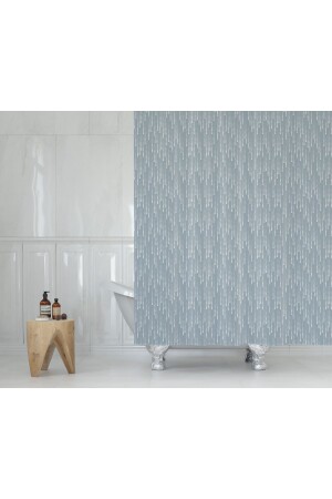 Shower Curtain Double Wing 2x120x200cm Rain Patterned Bathroom Curtain with 16 C Rings Gift - Tropikhome