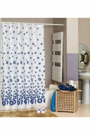 Shower Curtain Evil Eye Bead Model Double Wings 2x100 cm X200 cm 9501 - Evdy