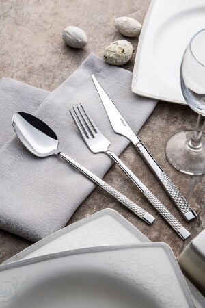 Side 84 Piece Luxury Boxed Fork Spoon Knife Set for 12 People 600. 02. 01. 0191 - Emsan