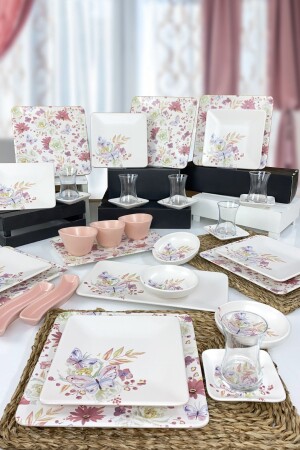 Siera Spring Series 34-teiliges Frühstücksset für 6 Personen BHR0005 - Keramika