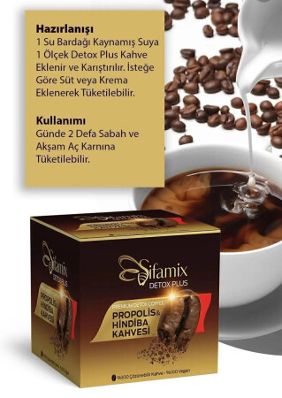 Şifamix Detox Plus Propolis & Chicory Coffee - 100% Soluble & Vegan - shifaah