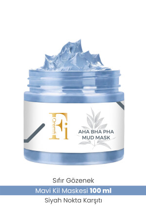 Sıfır Gözenek Siyah Nokta Mavi Kil Maskesi | AHA + BHA+PHA 100 ml - Qremfi