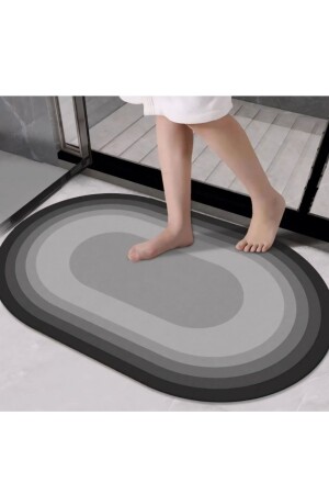 Magische, super wasserabsorbierende Badezimmer-Fußmatte – Größe 38 x 58 cm/ovale Waschmatte mit rutschfester Unterseite - Mi-Ça Home
