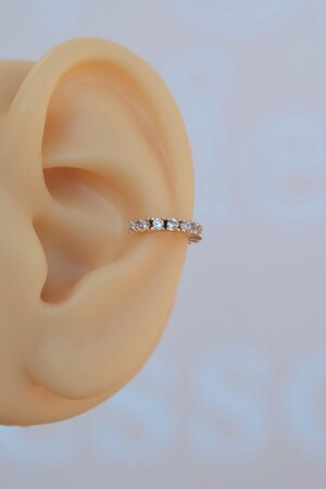 Sıkıştırmalı Kıkırdak Küpesi Taşlı Model Earcuff - Sacce Scarves&Accessories