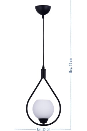 Sıla Lux Glas-Anhänger-Kronleuchter (schwarz) PA. 0402 - polataydinlatma