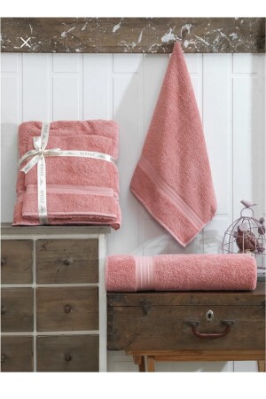 Şilay Battal Boy Banyo Havlu Seti Somon ŞİLAY-BTTLBY-HVL - ŞİLAY HOME
