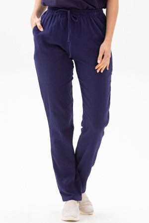Şile Cloth Pocketed Women's Pants Purple Purple - Eliş Şile Bezi