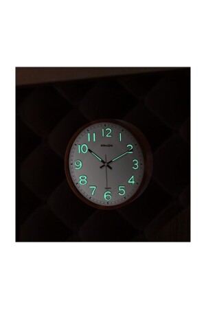 Silent Slider Seconds Phosphorescent 22 Cm Readable in the Dark Wooden Decoration Mineral Glass Wall Clock - M3decorium
