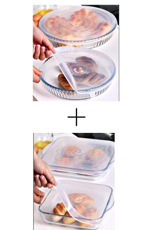 Silicone 2 Sizes Square and Round Baking Pan Lid - Stretch Lids to Preserve Freshness TYC00761271228 - Kitchen Design Lab