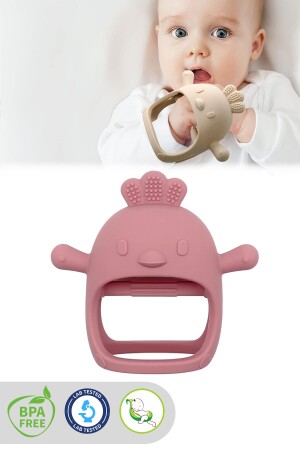 Silicone Baby Teether - Teething Glove Newborn Teether Pink - Meleni Baby