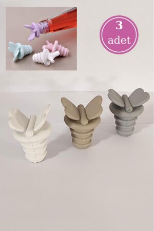 Silicone Butterfly Shaped Bottle Tip - Non-Drip Oil Can Stopper 3 PCS - Flosoft