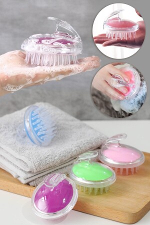 Silicone Head Massage Hair Washing Brush Brush Scalp Massage Shampoo Comb Shower Brush - Anadolu Saray Çarşısı