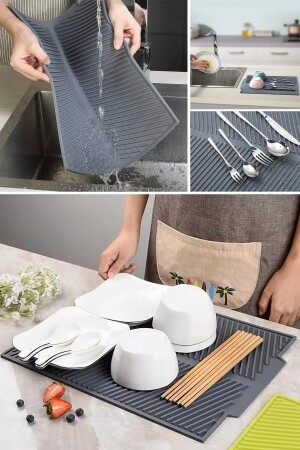 Silicone Lux Elastic Dish Mat - Queen's Kitchen