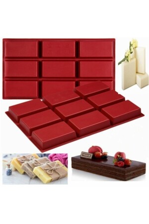 Silicone Rectangular Soap Cake Mold 9 Piece Silicone Mold (9. 5x6x3)TPM3161 - KanyonGrup