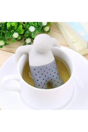 Silicone Tea Strainer Interesting Cute Funny Filter Tea Brewing Strainer Sitting Man Tea Strainer - SYNOPE