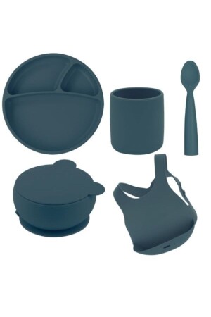Silikon Beslenme Seti 5'li Deep Blue OİOİ5LİDEEPB - Oioi