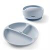 Silikon çocuk yemek takımı, mavi – 2 parça - BABYONO