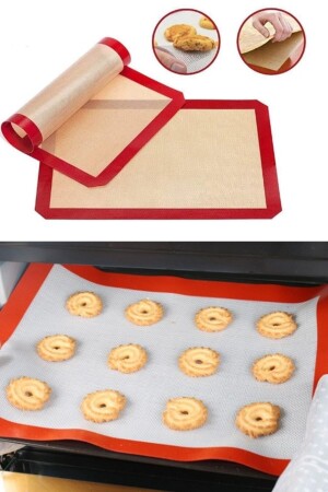 Silikon Silpat Feuerfeste Antihaft-Backmatte 40 * 30 cm Selbstölende Backpapier-Teig-Rollmatte 974654654 - Kitchen Live