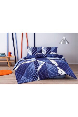 Silva Navy Blue Duvet Cover Set Single Elastic TC53T60265218 - Taç