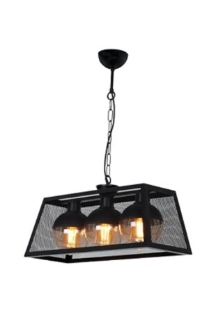 Silver 3 Piece Cube Sports Modern Retro Pendant Lamp Kitchen Living Room Chandelier 4078-03SC-BL - Apliqa