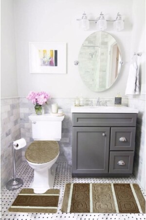 Silver 3-Piece Toilet Set sermatsilver - Sermat