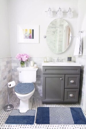 Silver 3-Piece Toilet Set sermatsilver - Sermat