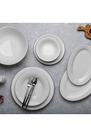 Silver 30 Piece Dinner Set for 6 People 58YMT000717 - Aryıldız