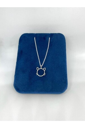 Silver Cat Necklace - Cat Necklace - Cat Face Necklace - Women's Silver Necklace - Elegant Necklace - Silver Necklace KediKolye01 - Armeks